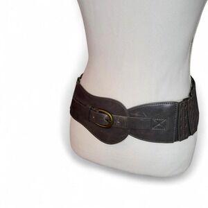 DARK GRAY BIG BELT STRETCHY Y2K 90s LADIES M/L